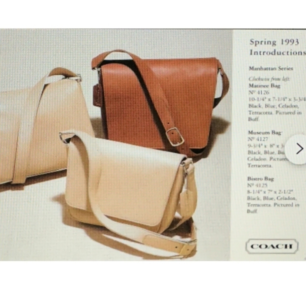 Rare Vintage Coach Manhattan Bistro Bag – Bise Crossbody, Lightweight Leather. - Picture 15 of 15